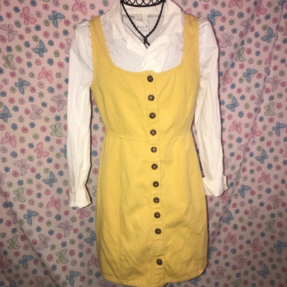 yellow denim dress